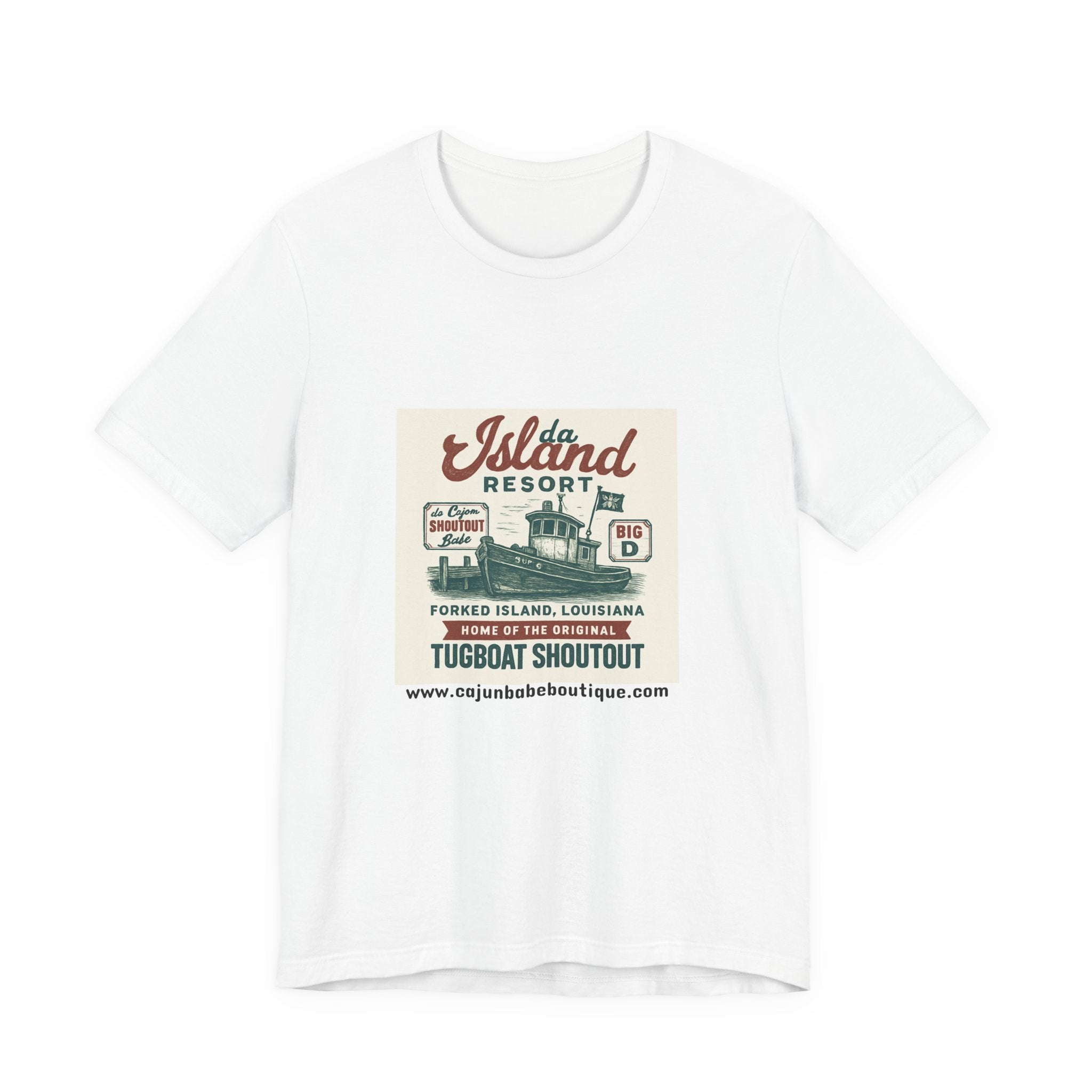 Island Resort Vintage Tee for Travelers, Coastal Vibes Shirt, Perfect Summer Outfit, Adventure Gift, Casual Everyday Wear, Tugboat Shoutout